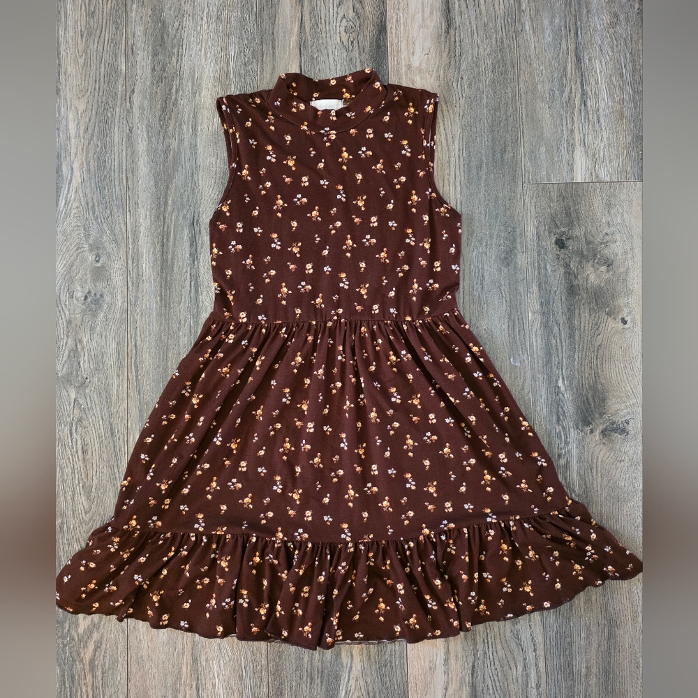 Altard State Brown Floral Sleeveless Dress